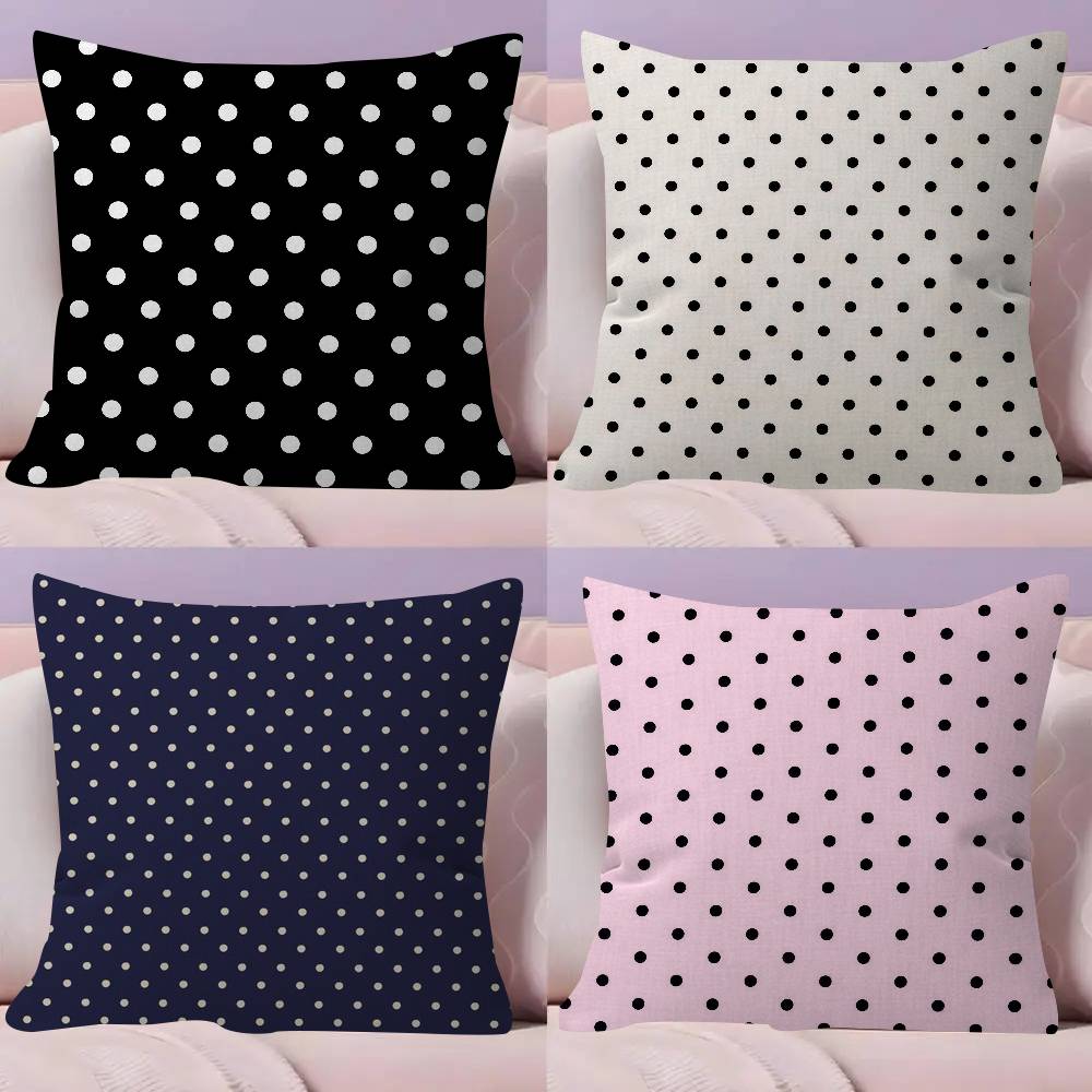 Home Textiles And Furnishing - แฟชั่นลายจุดรูปหมอนของขวัญตกแต่งบ้านสำนักงานห้องนอนโซฟาเบาะรองนั่งรถยนต์ 45x45 ซม