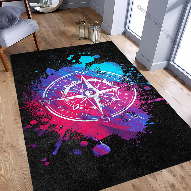 Home Textiles Designer - พรมลายเข็มทิศสำหรับพื้นที่สมัยใหม่ ห้องนั่งเล่น ห้องนอน พรมตกแต่งโซฟา พรมของขวัญสุดหรู