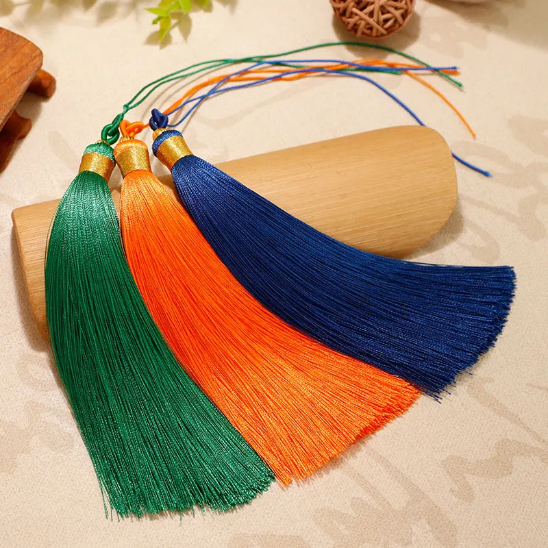 Home Textiles Designer - 1PC 13 ซม.หัตถกรรมTasselsผ้าไหมทําด้วยมือนุ่มTasselsพร้อมห่วงสายไฟสําหรับเครื่องประดับทําหัตถกรรมDIY Designsตกแต่ง