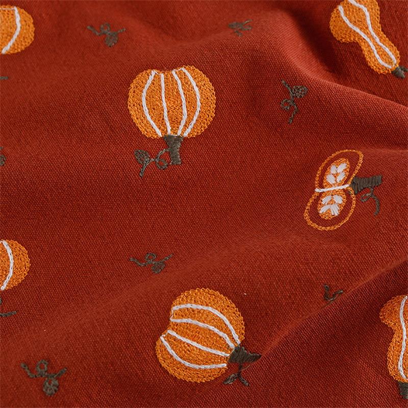 Linum Home Textiles - ผ้าปักฟักทองทำมือกระเป๋าชุดตกแต่งบ้านฝ้ายลินิน