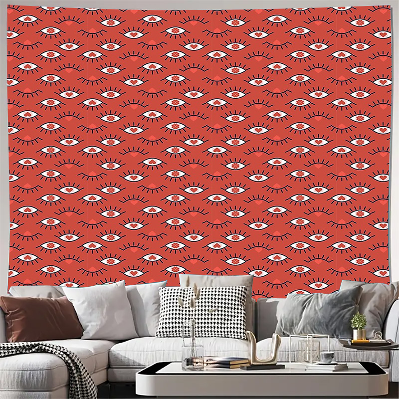 Home Art Textiles - ผ้าแขวนผนังลายโบฮีเมียน ตกแต่งห้องสไตล์วินเทจ ผ้าทอสำหรับตกแต่งบ้าน ลายชนเผ่า ศิลปะไซคีเดลิก ฉากหลังงานเทศกาล