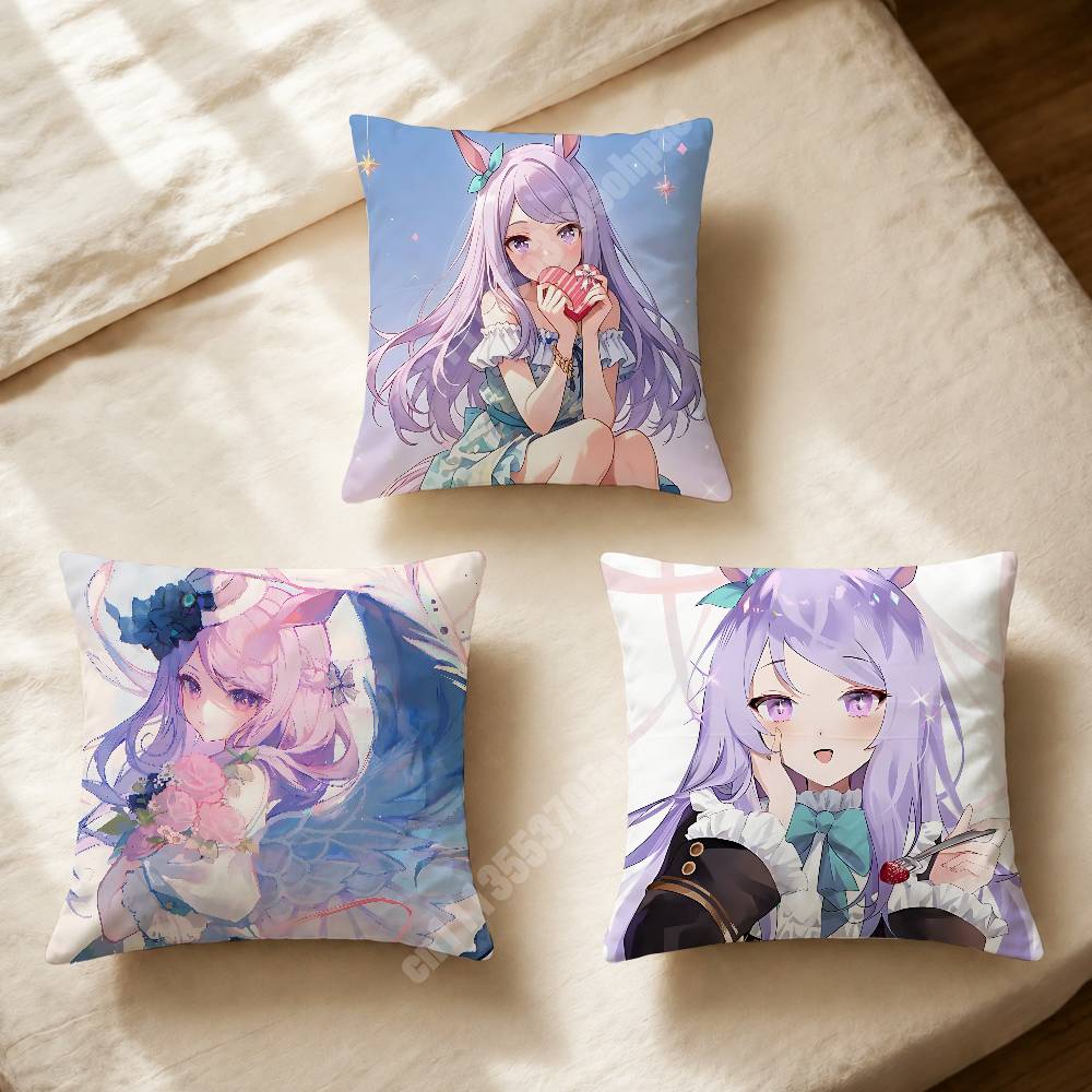 Home Textiles And Furnishing - ปลอกหมอนพิมพ์ลาย Mejiro McQueen UmaMusume สำหรับโซฟา เก้าอี้นั่งสบาย