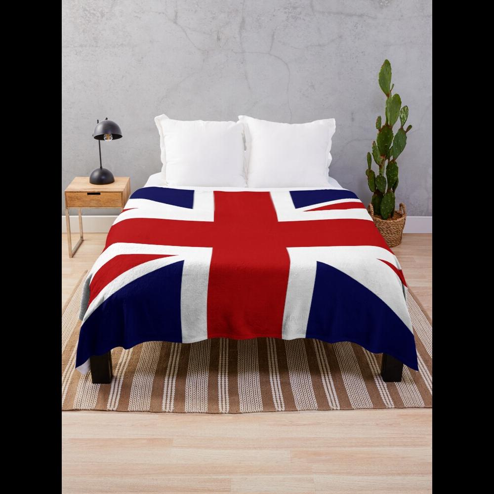 Home Textiles Uk - ผ้าห่มโยนธง Union Jack UK ระดับพรีเมียมเพื่อสิ่งทอที่บ้านแสนสบาย