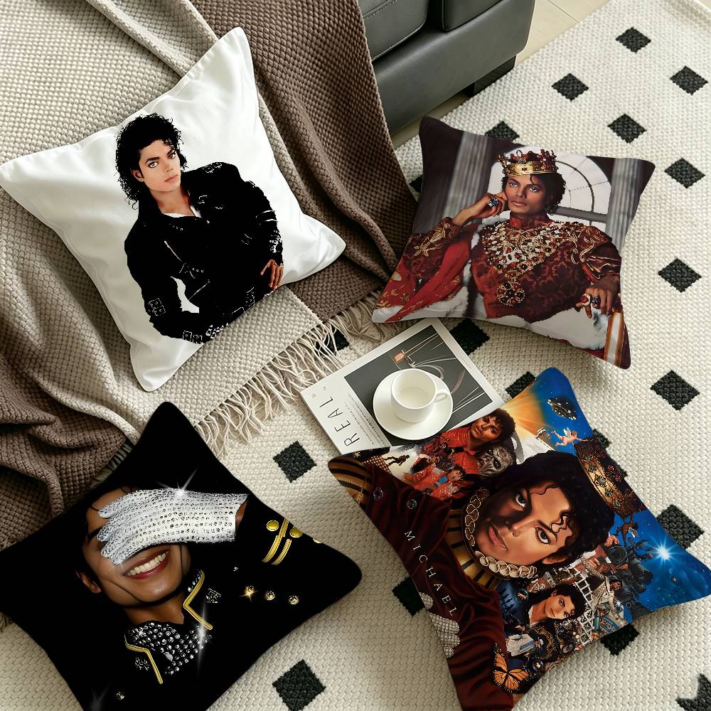 Home Textiles And Furnishing - เอ็มเจ เอ็ม-ไมเคิล เจ-แจ็คสันหมอนของขวัญตกแต่งบ้านสำนักงานห้องนอนโซฟาเบาะรองนั่งในรถยนต์ 45x45 ซม.