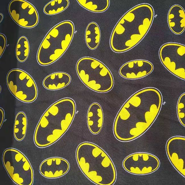 Home Textiles Designer - ความกว้าง 140 ซม.การ์ตูน Batman ออกแบบโลโก้ผ้าฝ้าย 100