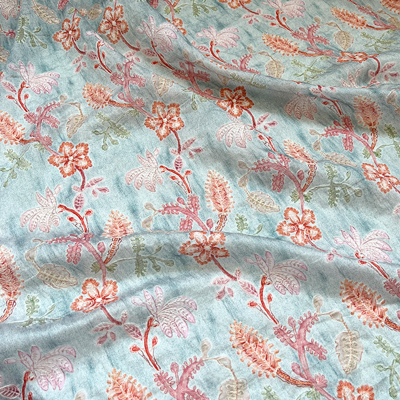 ผ้าฝ้ายพิมพ์ลายดิจิตอลลายดอกไม - Home Textiles Wholesale บทวิจารณ์และราคา
