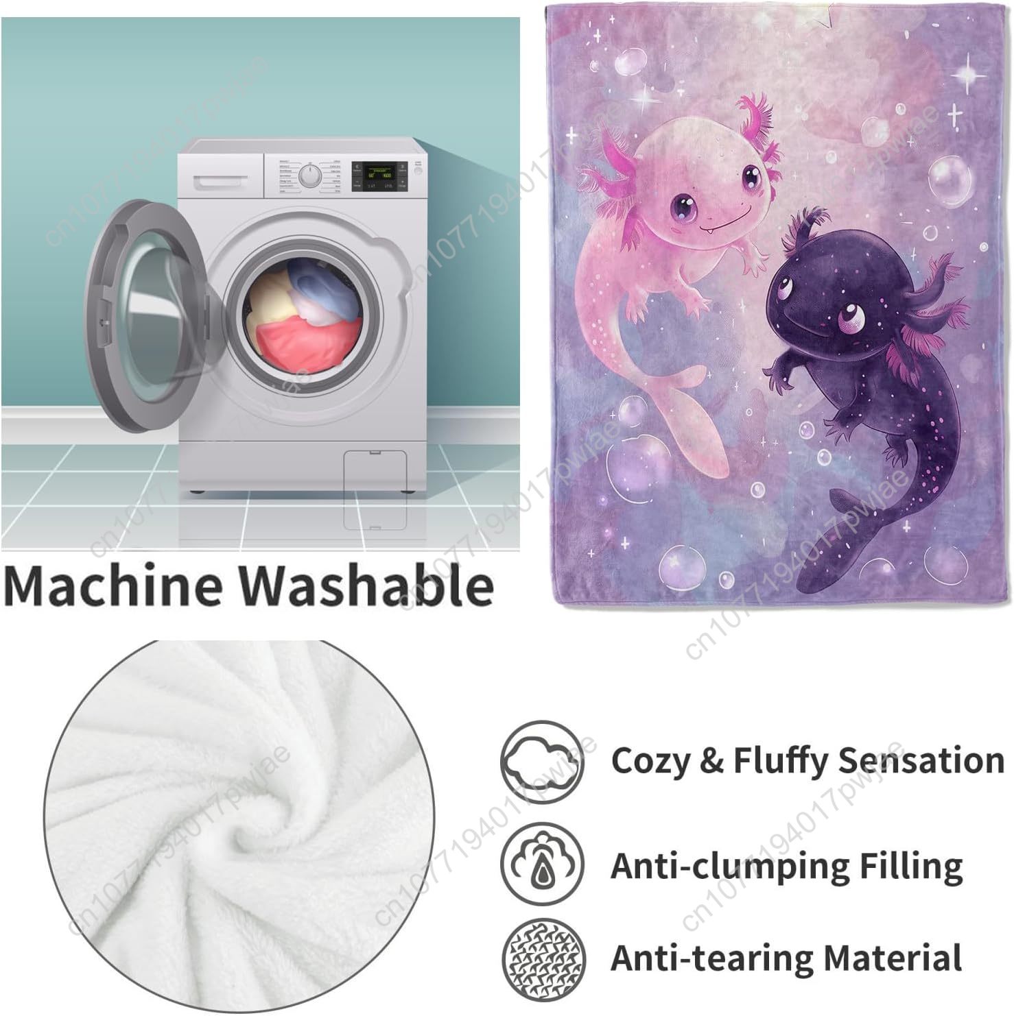 ผ้าห่มอ็อกโซโลตล์ น่ารัก ผ้าห่ - Home Textiles & Furnishings บทวิจารณ์และราคา