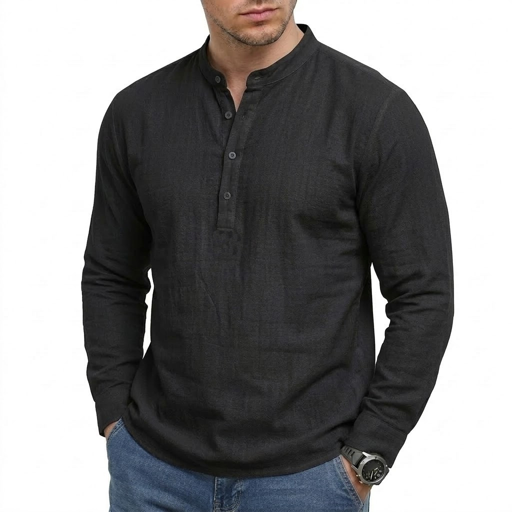 เสื้อเชิ้ตผ้าลินินแขนยาวผู้ชาย - Linum Home Textiles บทวิจารณ์และราคา