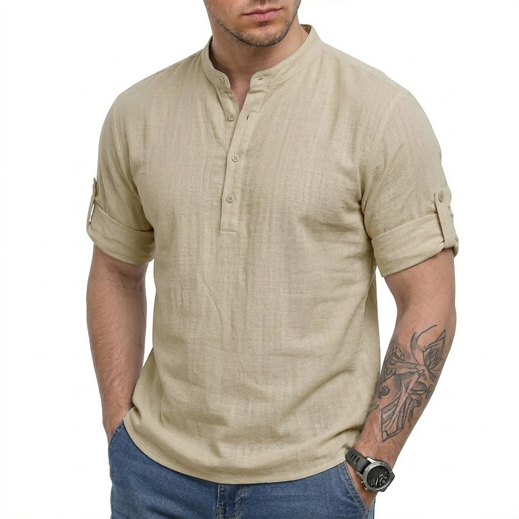 เสื้อเชิ้ตผ้าลินินแขนยาวผู้ชาย - Linum Home Textiles บทวิจารณ์และราคา