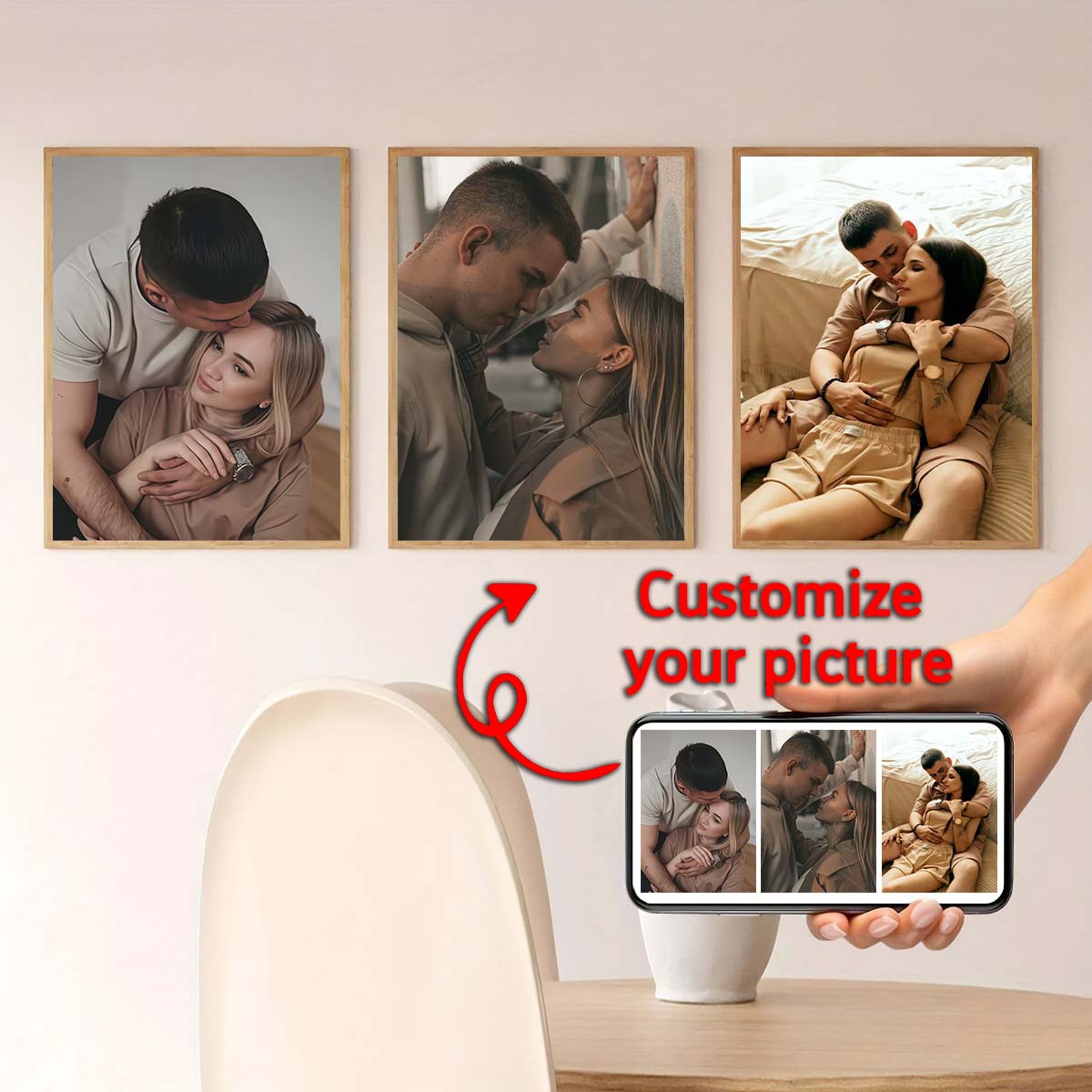ภาพวาดสีน้ำมันแบบสามชิ้น - กรอ - Home Textiles & Furnishings บทวิจารณ์และราคา