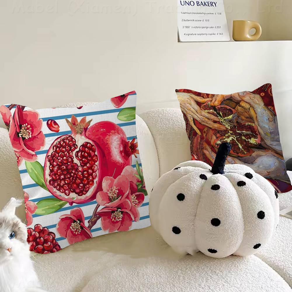 ผลไม้ทับทิมภาพวาดหมอนของขวัญตก - Home Textiles And Furnishing บทวิจารณ์และราคา