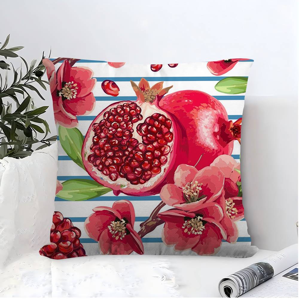 ผลไม้ทับทิมภาพวาดหมอนของขวัญตก - Home Textiles And Furnishing บทวิจารณ์และราคา