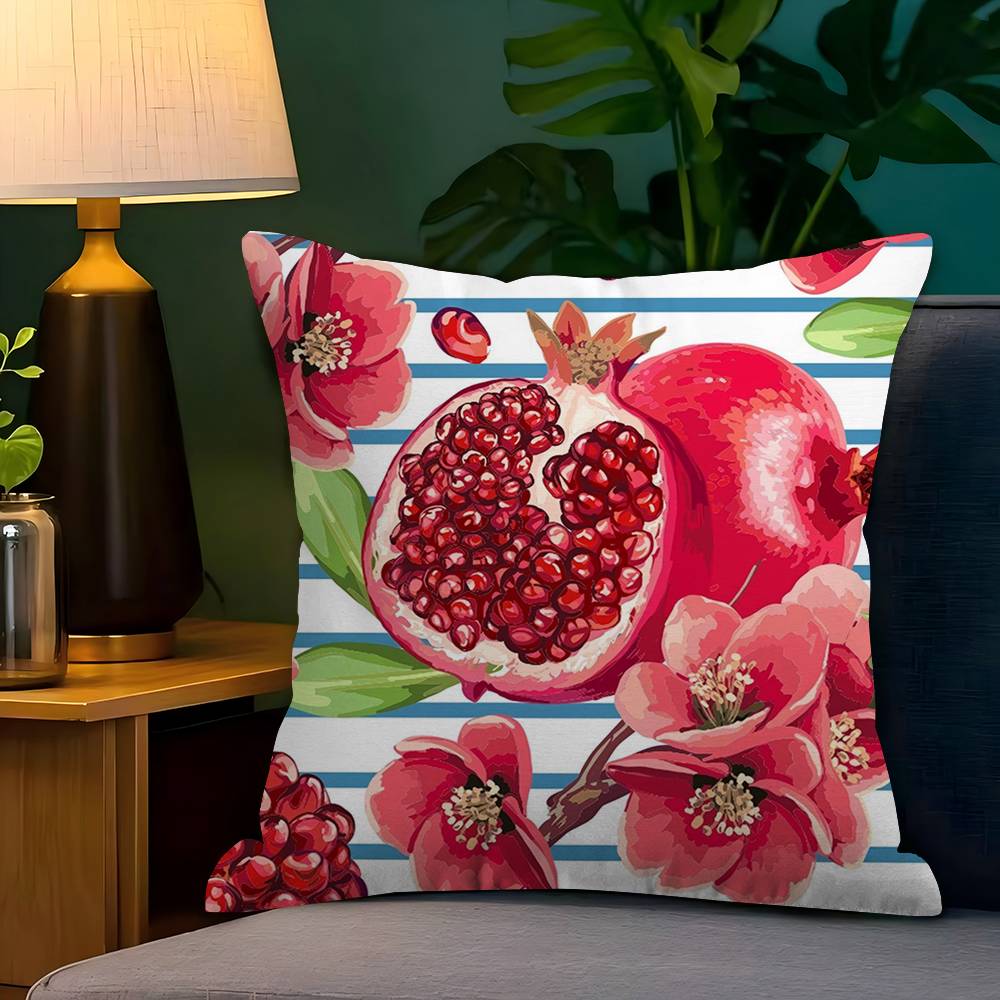 ผลไม้ทับทิมภาพวาดหมอนของขวัญตก - Home Textiles And Furnishing บทวิจารณ์และราคา