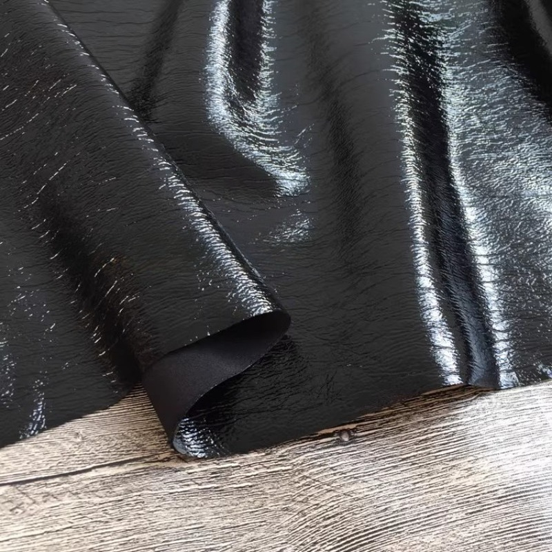 หนัง PU สีดำล้วน เนื้อเงา ผ้าห - Home Textiles Wholesale บทวิจารณ์และราคา