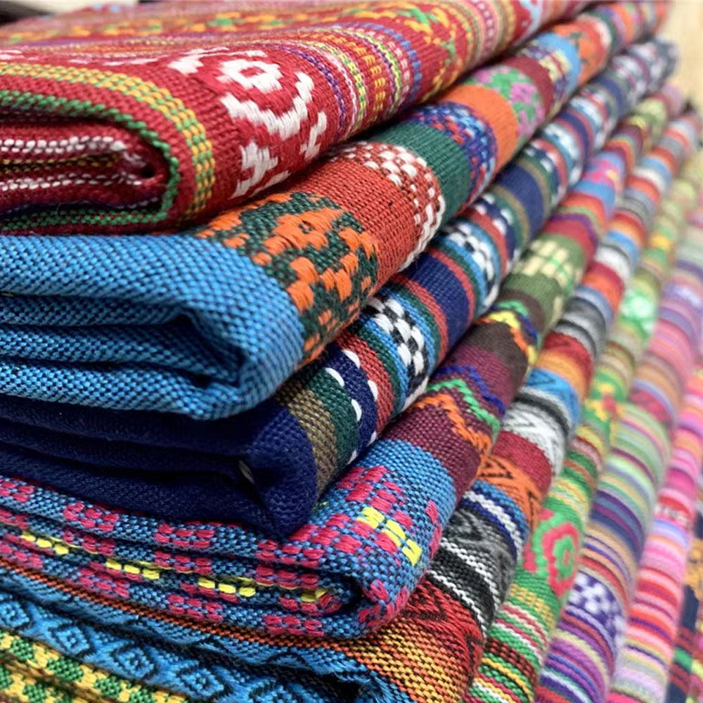 ชาติพันธุ์กระเป๋าผ้าม่านผ้าฝ้า - Linum Home Textiles บทวิจารณ์และราคา