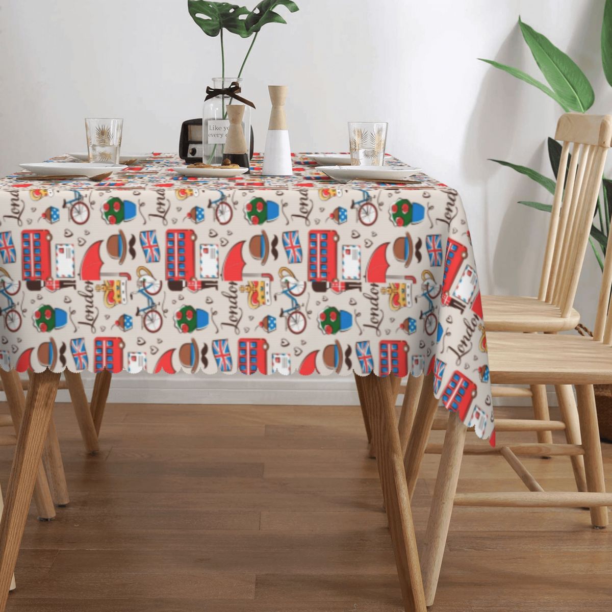 ผ้าปูโต๊ะสี่เหลี่ยมลายลอนดอนกั - Home Textiles Uk บทวิจารณ์และราคา