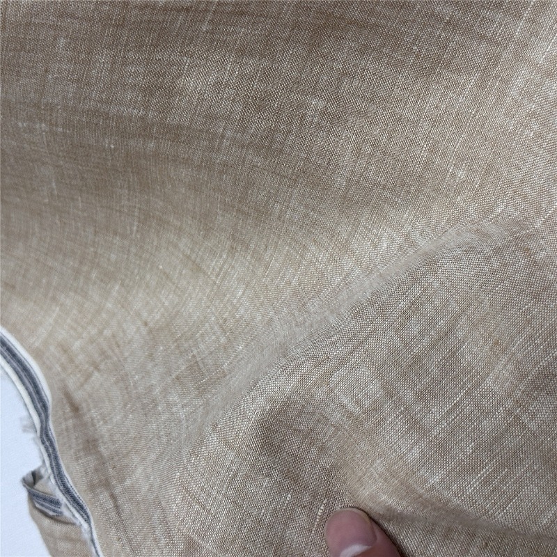 ผ้าลินินสีน้ำตาลอ่อนสไตล์จีน ป - Linum Home Textiles บทวิจารณ์และราคา