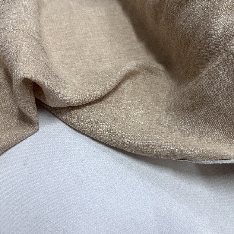 ผ้าลินินสีน้ำตาลอ่อนสไตล์จีน ป - Linum Home Textiles บทวิจารณ์และราคา