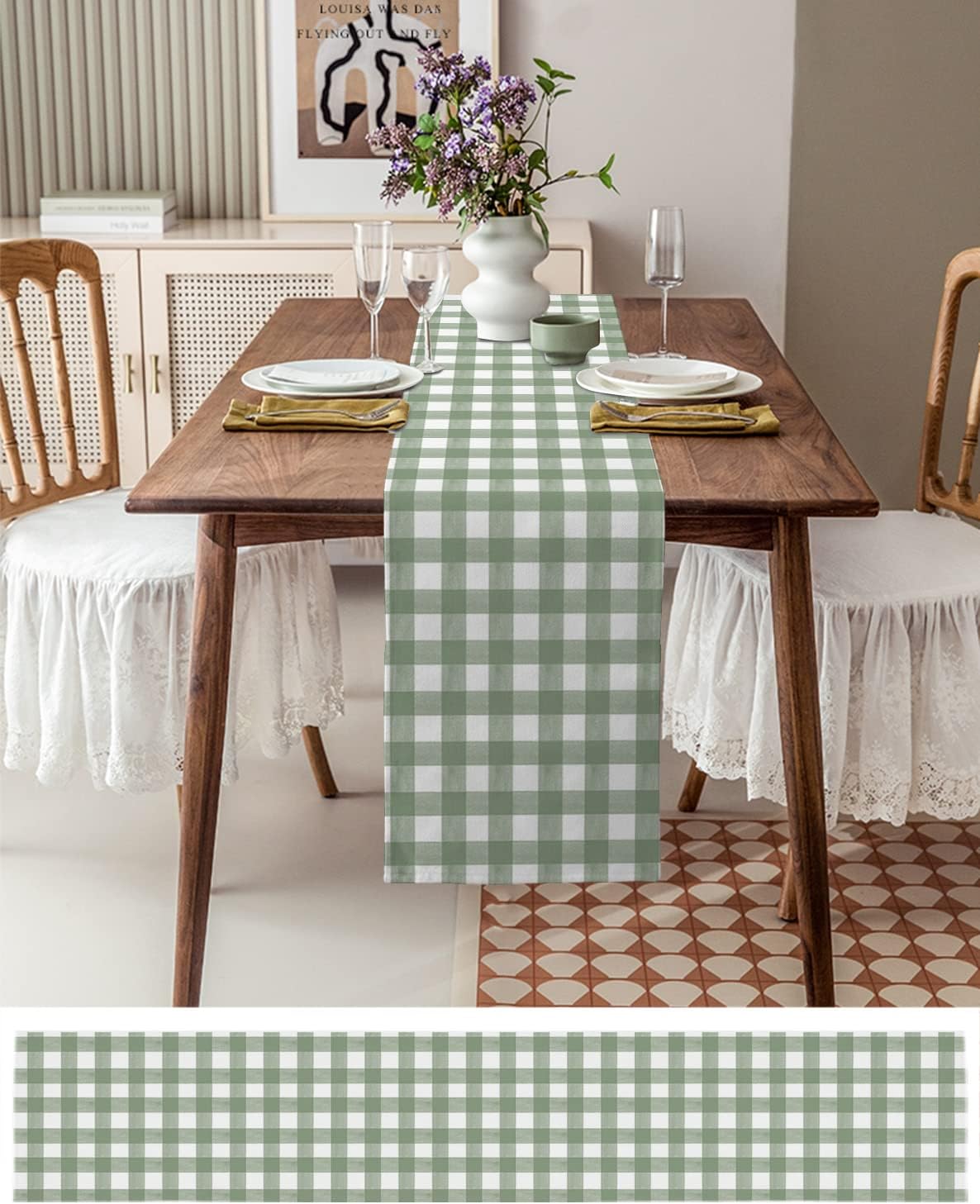 สีเขียว BUFFALO ลายสก๊อตผ้าลิน - Linum Home Textiles บทวิจารณ์และราคา