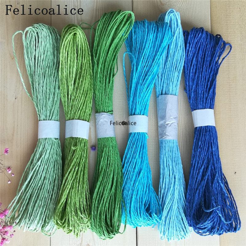 1ชิ้น/ล็อต30เมตรราฟีเชือกกระดา - Home Art Textiles บทวิจารณ์และราคา