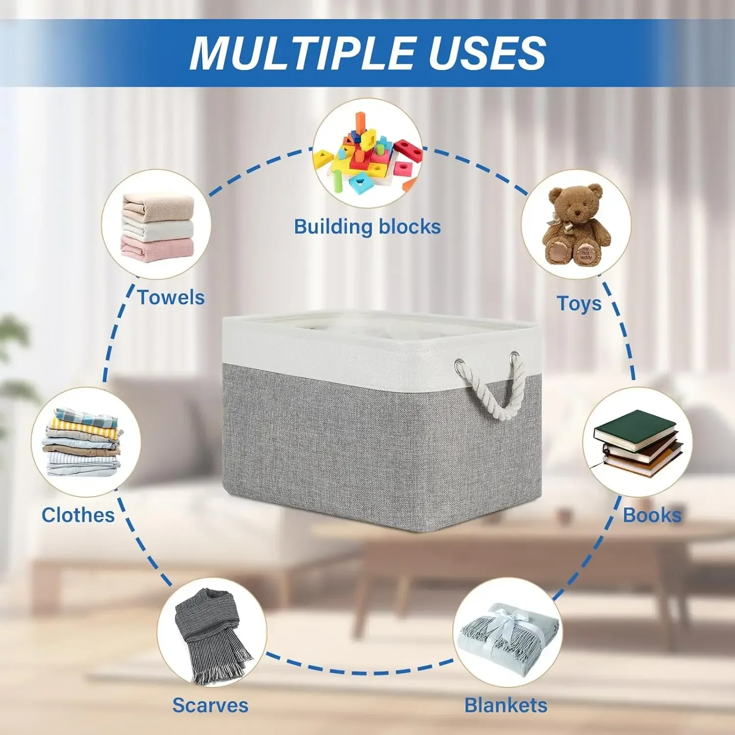 พับผ้าลินินกล่องเก็บจับประหยัด - Linum Home Textiles บทวิจารณ์และราคา