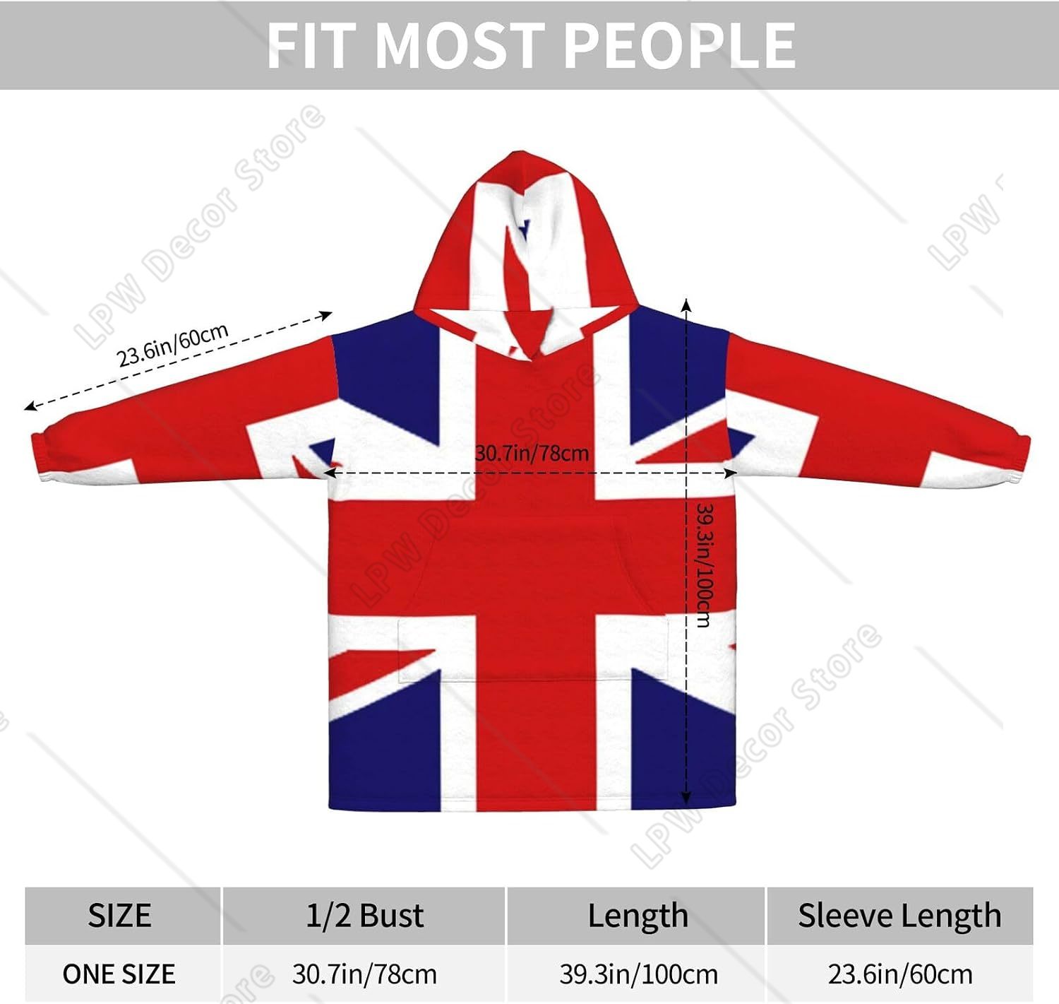 เสื้อฮู้ดลายธงชาติอังกฤษสำหรับ - Home Textiles Uk บทวิจารณ์และราคา