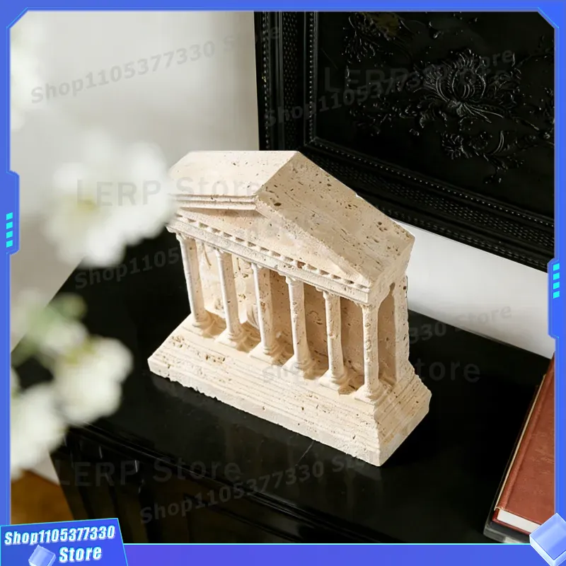 งานแกะสลักหินทราเวอร์ทีนสีเหลื - Home Textiles And Furnishing บทวิจารณ์และราคา