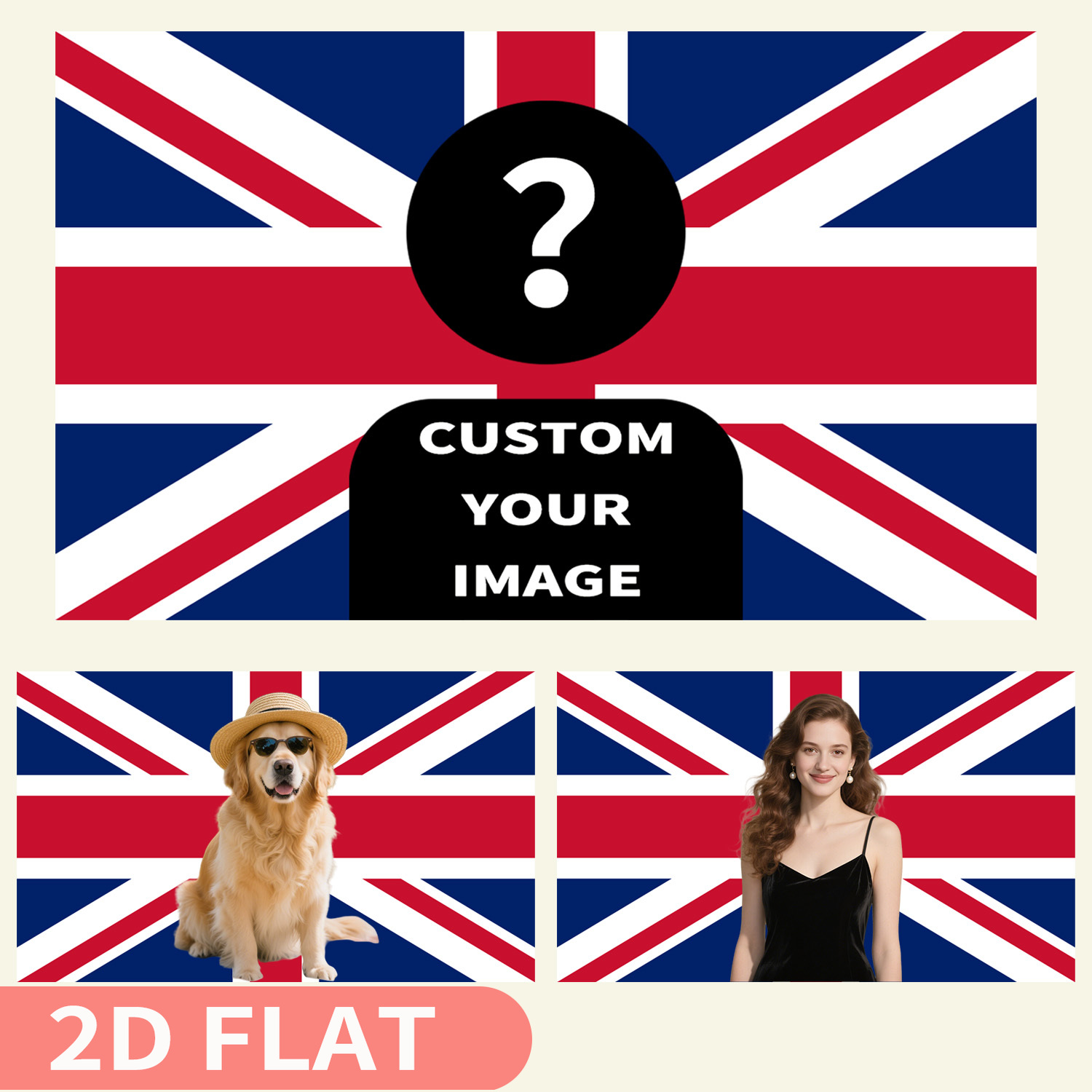 ธงแบนเนอร์ 2 มิติ แบบแบน 1 ชิ้ - Home Textiles Uk บทวิจารณ์และราคา