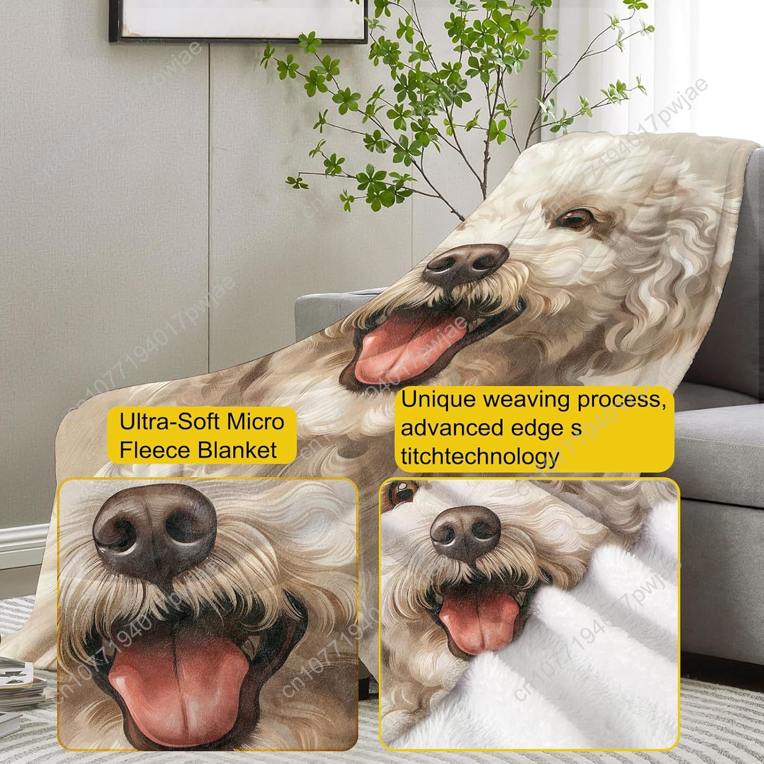 ผ้าห่มลายภาพสุนัขพุดเดิ้ลแสนสุ - Home Textiles Designer บทวิจารณ์และราคา