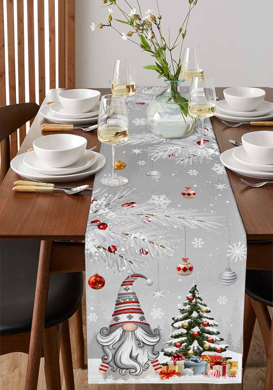 ผ้าปูโต๊ะผ้าลินินลายโนมส์สีเทา - Linum Home Textiles บทวิจารณ์และราคา